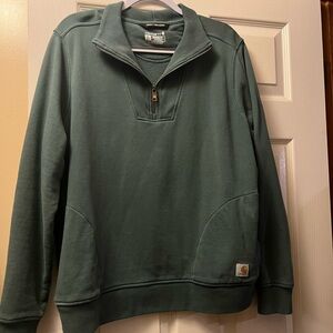 Carhartt Women’s Forest Green Zip-Up Sweater